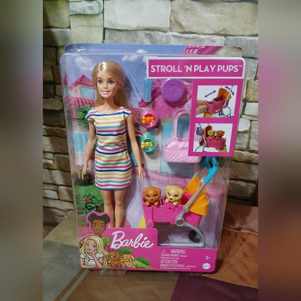 Barbie Stroll N Play Pups Brand New Unopened